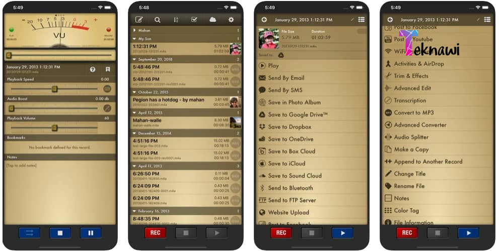 تطبيق Voice Record Pro في نهاية قائمة 5 برامج تسجيل الصوت للأيفون في عام 2024  