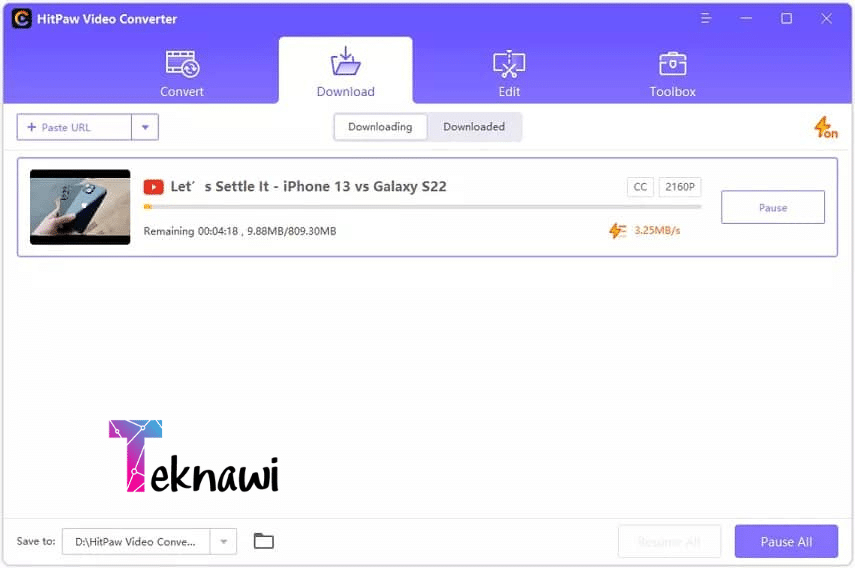 برنامج HitPaw Video Downloader and Converter